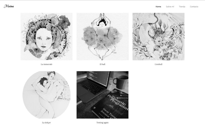 Marina Ilustración - Portfolio con CMS y tienda